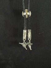 Load image into Gallery viewer, &quot;I&quot; CORD-IT Black Round Black Natural Gemstone/HummingBirds