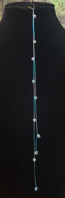 Jeweled XTension Special Edition  Aurora Faceted Crystals on Bright Multi-Colored Metallic Wrapped Super Strong Thread Your Choice of Instant END-ITs