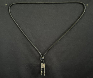 "I" CORD-IT Black Round Natural Stone/LoveBirds