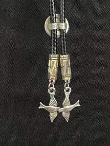 "I" CORD-IT Black Round Natural Stone/LoveBirds