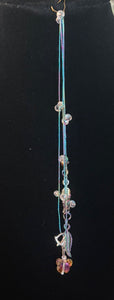 Jeweled XTension Special Edition  Aurora Faceted Crystals on Bright Multi-Colored Metallic Wrapped Super Strong Thread Your Choice of Instant END-ITs