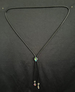 "I" CORD-IT Black Aurora Teardrop/Crystal Aurora Butterflies