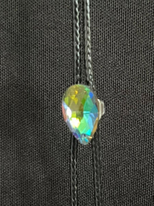 "I" CORD-IT Black Aurora Teardrop/Crystal Aurora Butterflies