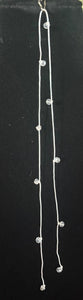 Jeweled XTension Special Edition  Aurora Faceted Crystals on White Metallic Wrapped Super Strong Thread Your Choice of Instant END-ITs