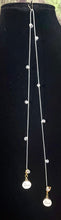 Load image into Gallery viewer, Jeweled XTension Special Edition  Aurora Faceted Crystals on White Metallic Wrapped Super Strong Thread Your Choice of Instant END-ITs