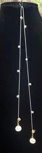 Jeweled XTension Special Edition  Aurora Faceted Crystals on White Metallic Wrapped Super Strong Thread Your Choice of Instant END-ITs