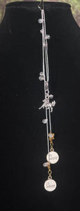 Jeweled XTension Special Edition  Aurora Faceted Crystals on White Metallic Wrapped Super Strong Thread Your Choice of Instant END-ITs