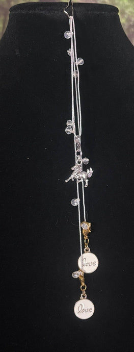 Jeweled XTension Special Edition  Aurora Faceted Crystals on White Metallic Wrapped Super Strong Thread Your Choice of Instant END-ITs