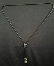 Load image into Gallery viewer, &quot;I&quot; CORD-IT Black Rectangular Genuine Gemstone/Designer Ornate Dangles
