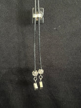 Load image into Gallery viewer, &quot;I&quot; CORD-IT Black Rectangular Genuine Gemstone/Designer Ornate Dangles