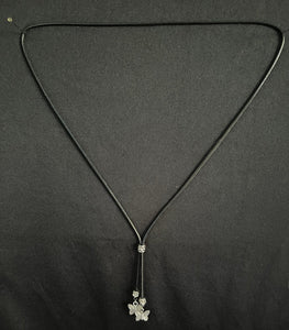 "I" CORD-IT Black Ornate Barrel Bead/Butterflies