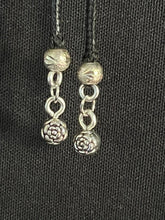 Load image into Gallery viewer, &quot;I&quot; CORD-IT Extra Long Black Faceted Glass Bead/Designer Ornate Dangles