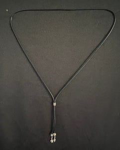 "I" CORD-IT Black Ornate Barrel Bead/Designer Ornate Dangles