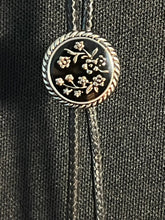 Load image into Gallery viewer, &quot;I&quot; CORD-IT Black Round Ornate Floral/Designer Ornate Dangles