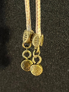 "I" CORD-IT Tan Round Natural Gemstone/Ornate Designer Dangles