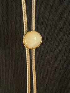 "I" CORD-IT Tan Round Natural Gemstone/LoveDoves