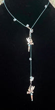 Load image into Gallery viewer, Jeweled XTension Daily Edition Black Faceted Crystals on Black Elastic Cord Includes Dark Rainbow Clear XTension BAND-IT!  Your Choice of Instant END-ITs