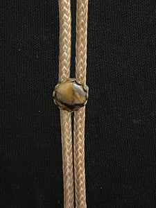 "I" CORD-IT Tan Round Natural Gemstone/Ornate Designer Beads
