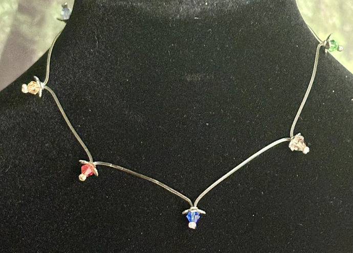 Jeweled XTension Exclusive Edition Turquoise Faceted Crystal Buds on Stretchy Unbreakable Cord Bonus Butterfly Endings