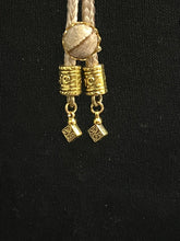 Load image into Gallery viewer, &quot;I&quot; CORD-IT Tan Round Natural Gemstone/Designer Diamond Dangles