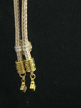 Load image into Gallery viewer, &quot;I&quot; CORD-IT Tan Round Natural Gemstone/Designer Diamond Dangles