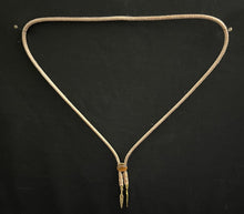 Load image into Gallery viewer, &quot;I&quot; CORD-IT Tan Oval Natural Gemstone/Feathers