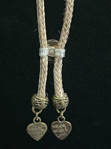 "I" CORD-IT Tan Teardrop Natural Gemstone/Made with Love ❤︎