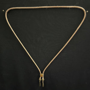 "I" CORD-IT Tan Square Natural Gemstone/Leaves