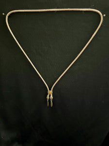 "I" CORD-IT Tan Square Natural Gemstone/Leaves
