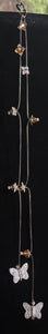 Jeweled XTension Exclusive Edition Brown Faceted Crystal Buds on Stretchy Unbreakable Cord Bonus Butterfly Endings
