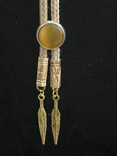 Load image into Gallery viewer, &quot;I&quot; CORD-IT Tan Round Natural Stone/Feathers