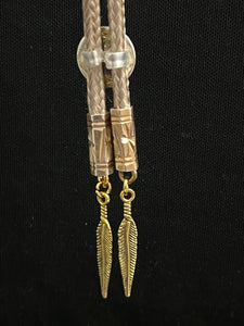 "I" CORD-IT Tan Round Natural Stone/Feathers