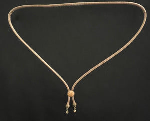 "I" CORD-IT Tan Round Natural Gemstone/Designer Dangles