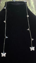 Load image into Gallery viewer, Exclusive Edition Jeweled XTension Lt. Blue Faceted Crystal Buds on Stretchy Unbreakable Cord Bonus Butterfly Endings