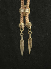 Load image into Gallery viewer, &quot;I&quot; CORD-IT Tan Round Natural Gemstone/Feathers