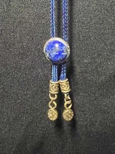 "I" CORD-IT Blue Round Natural Gemstone /Designer Discs