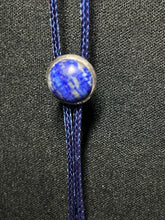 Load image into Gallery viewer, &quot;I&quot; CORD-IT Blue Round Natural Gemstone /Crystal Diamond Dangles