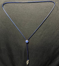 Load image into Gallery viewer, &quot;I&quot; CORD-IT Blue Round Natural Gemstone/HummingBirds