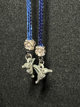 Load image into Gallery viewer, &quot;I&quot; CORD-IT Blue Round Natural Gemstone/HummingBirds