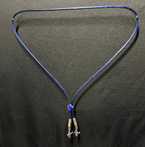 "I" CORD-IT Blue Teardrop Natural Gemstone/LoveBirds