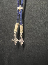 Load image into Gallery viewer, &quot;I&quot; CORD-IT Blue Teardrop Natural Gemstone/LoveBirds