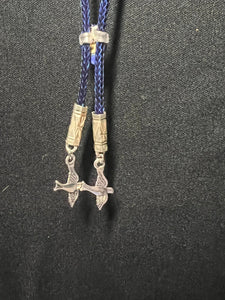 "I" CORD-IT Blue Teardrop Natural Gemstone/LoveBirds
