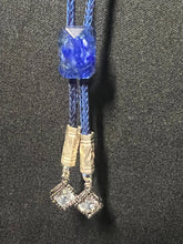Load image into Gallery viewer, &quot;I&quot; CORD-IT Blue Faceted Natural Gemstone/Crystal Diamond Dangles