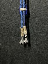 Load image into Gallery viewer, &quot;I&quot; CORD-IT Blue Faceted Natural Gemstone/Crystal Diamond Dangles