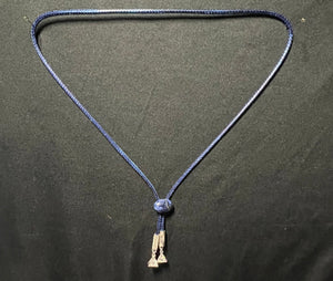 "I" CORD-IT Blue Oval Natural Gemstone/Crystal Pyramid Dangles