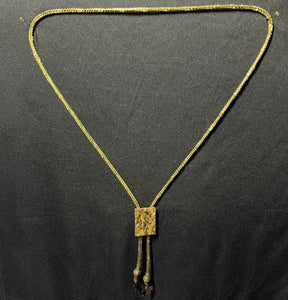 "I" CORD-IT Olive Green Rectangular Abalone Shell/Butterflies