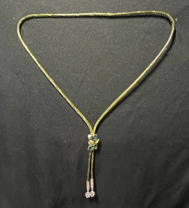 "I" CORD-IT Olive Green Rectangular Art Deco/Crystal Hearts