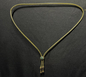 "I" CORD-IT Olive Green Round Natural Gemstone/Designer Discs