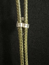 Load image into Gallery viewer, &quot;I&quot; CORD-IT Olive Green Faceted Aurora Teardrop/Faceted Aurora Teardrop Dangles