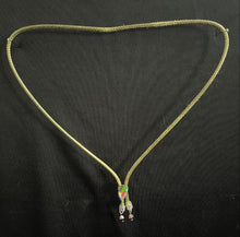 Load image into Gallery viewer, &quot;I&quot; CORD-IT Olive Green Faceted Aurora Teardrop/Faceted Aurora Dangles